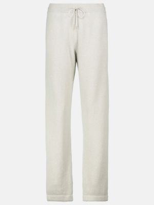 Кашмирени копринени спортни панталони Loro Piana сиво