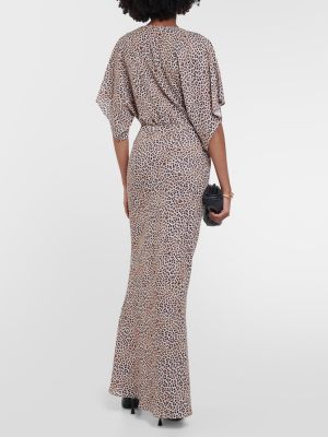Dolga obleka s potiskom z leopardjim vzorcem Norma Kamali