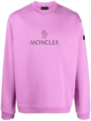 Sweatshirt mit rundhalsausschnitt mit print Moncler