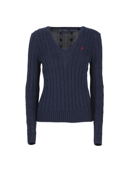Sweter bawełniany Ralph Lauren niebieski