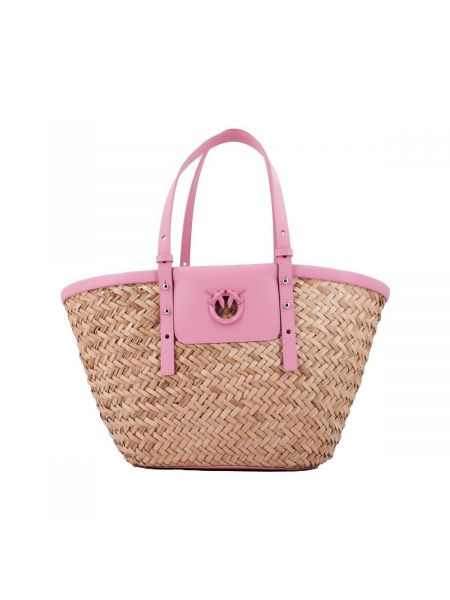 Košíková taška Pinko růžová