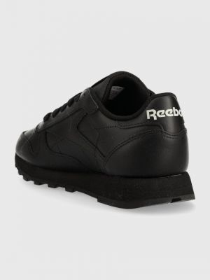 Кожаные кроссовки Reebok черные