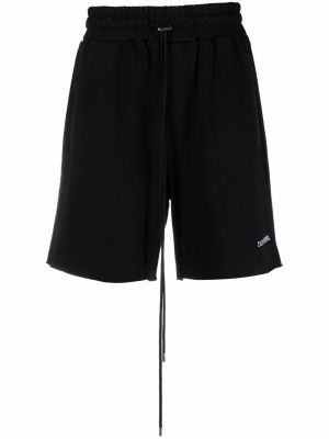 Shorts de sport brodeés Domrebel noir