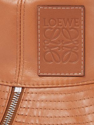 Iš natūralios odos kepurė Loewe ruda
