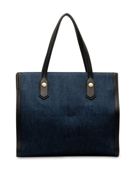Shopper soma ar izšuvumiem ar tīģera rakstu Gucci Pre-owned zils