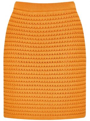 Dzianinowa mini spódniczka 12 Storeez pomarańczowa