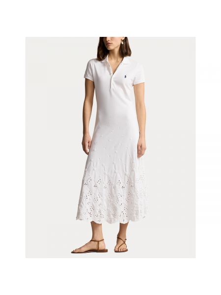 Vestido midi Polo Ralph Lauren blanco