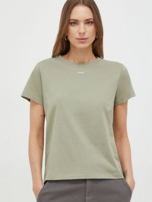 Памучна тениска Pinko зелено