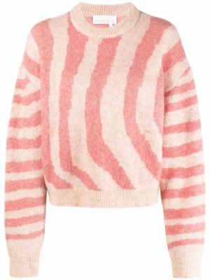 Плетен пуловер Remain розово