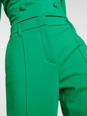 Slim fit rovné kalhoty s vysokým pasem Dorothee Schumacher zelené