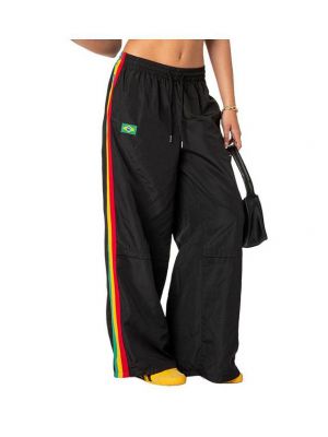 Женские спортивные брюки из нейлона "Бразилия" Edikted черный