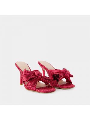 Sandalias de cuero de cuero sintético Loeffler Randall rosa