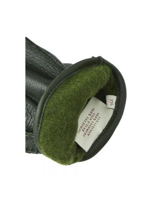 Guantes de cuero de cachemir con estampado de cachemira Hestra verde
