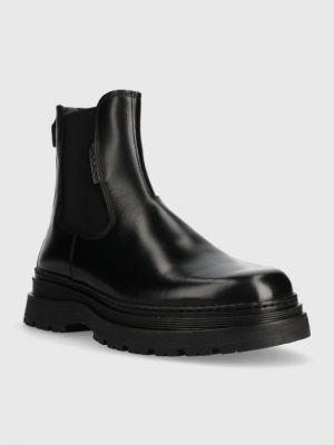 Кожаные ботинки челси Gant черные