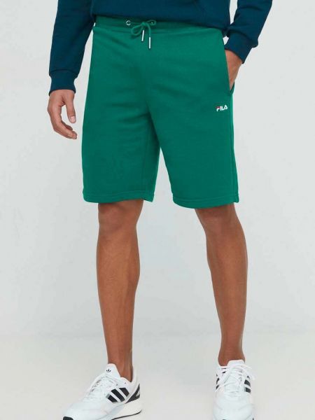 Меланжирани панталон с принт Fila зелено