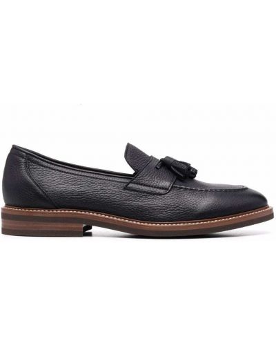 Skinn loafers Brunello Cucinelli blå