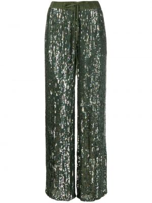 Pantaloni dritti con paillettes P.a.r.o.s.h. verde