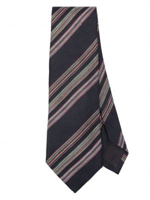 Pletená pruhovaná kravata Paul Smith modrá