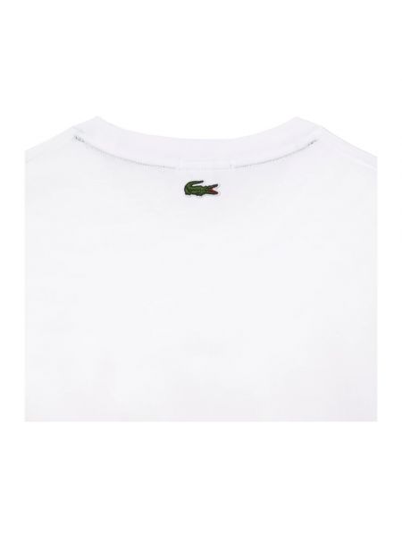 Camiseta de algodón Lacoste blanco
