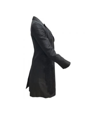 Abrigo de seda Prada Vintage negro