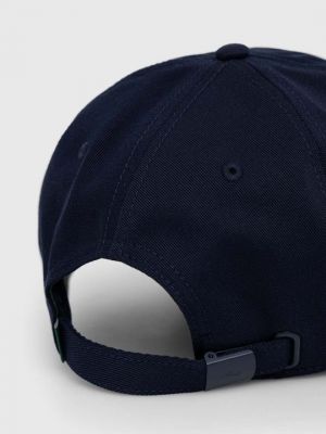 Хлопковая кепка Lacoste синяя
