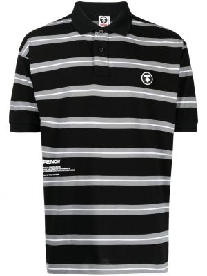 Polo a righe Aape By *a Bathing Ape® nero