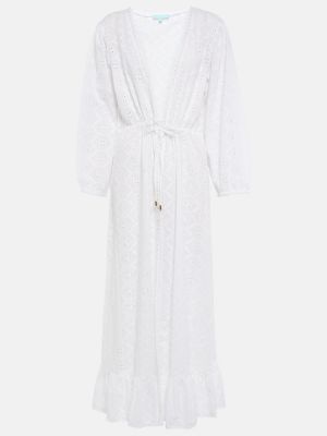 Vestito lungo di cotone Melissa Odabash bianco