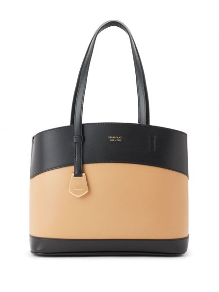 Δερμάτινη τσάντα shopper με σχέδιο Ferragamo