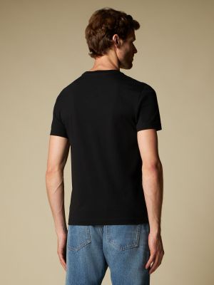 Хлопковая футболка с круглым вырезом J. Hart & Bros черная