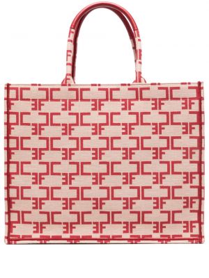 Žakárová nákupná taška Elisabetta Franchi