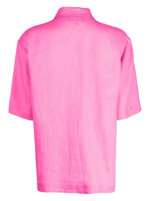Różowa lniana koszula Cynthia Rowley