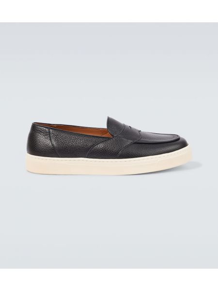 Læder loafers George Cleverley sort