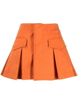 Pantaloni scurți plisate Sacai portocaliu
