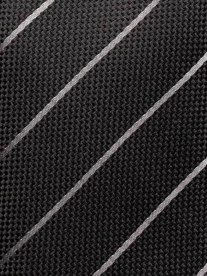 Cravate à rayures Saint Laurent noir
