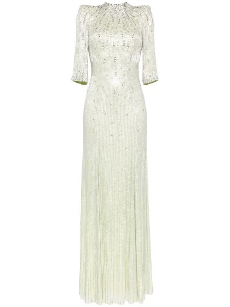 Düz elbise Jenny Packham yeşil