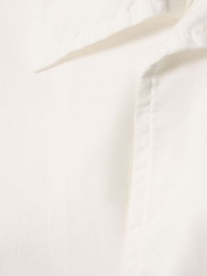 Oversize памучна риза Yohji Yamamoto бяло