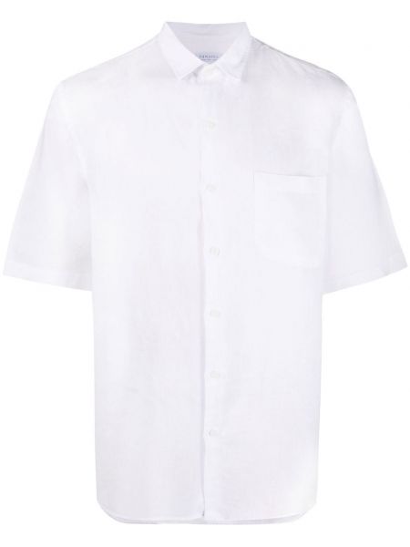 Λινό πουκάμισο Sunspel λευκό