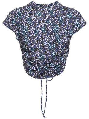 Viskózový top s otevřenými zády Marant Etoile modrý