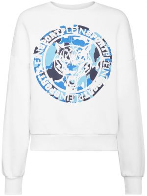 Medvilninis džemperis su gobtuvu su tigro raštu Plein Sport