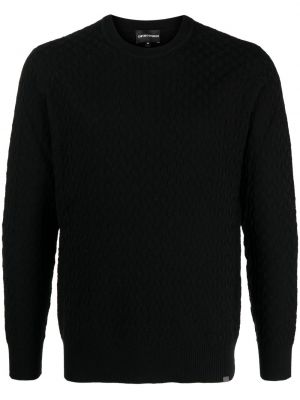 Pletený svetr Emporio Armani černý