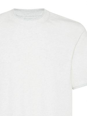 Bavlněné tričko s kulatým výstřihem Brunello Cucinelli bílé