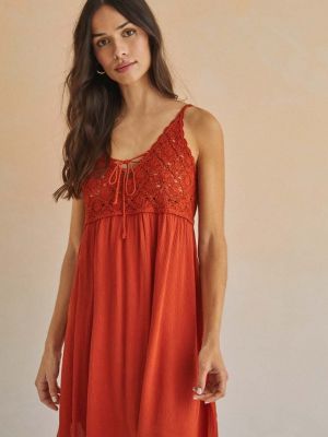 Mini haljina oversized Women'secret narančasta