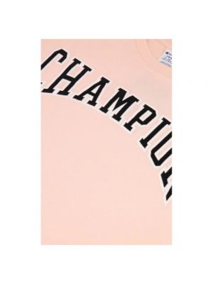 Koszulka bawełniana Champion różowa
