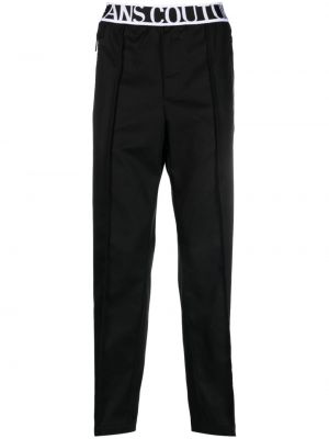 Pantaloni plissettati Versace Jeans Couture nero