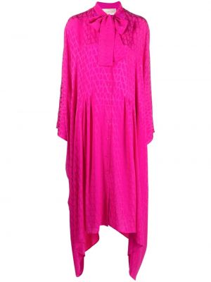 Vestito lungo in tessuto jacquard Valentino Garavani rosa