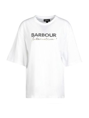 Jednofarebné bavlnené priliehavé tričko Barbour International