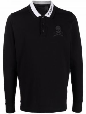 Poloshirt mit print Philipp Plein schwarz