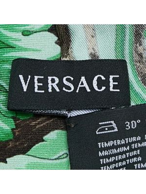 Bufanda de seda Versace Pre-owned verde