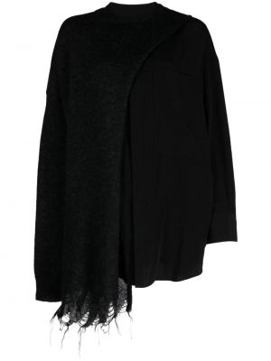 Asymetrický sveter Y's čierna