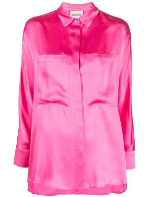 Сатенена риза Semicouture розово